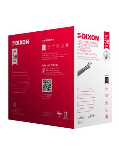 CABLE RED CAT-5e 305mts DIXON 3057 CCA EXTERIORES